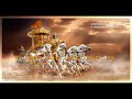 Sri Krishna Arjun Painting 5 Horse Chariot High Resolution Large Size Wall Canvas यदा यद�