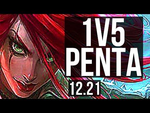 KATARINA vs ZOE (MID) | 1v5 Penta, 12 solo kills, Legendary, 25/3/2 | EUW Diamond | 12.21