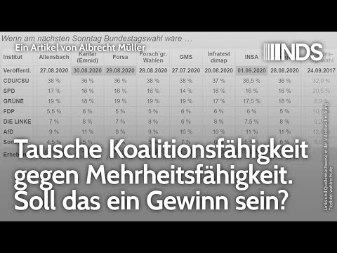 Tausche Koalitionsfähigkeit gegen Mehrheitsfähigkeit. Soll das ein Gewinn sein? | Albrecht Müller