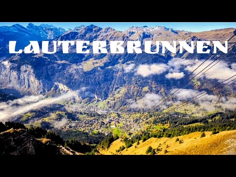 Lauterbrunnen🇨🇭Wengen-Kleine Scheidegg-Luftseilbahn💗Walking Tour! Switzerland   