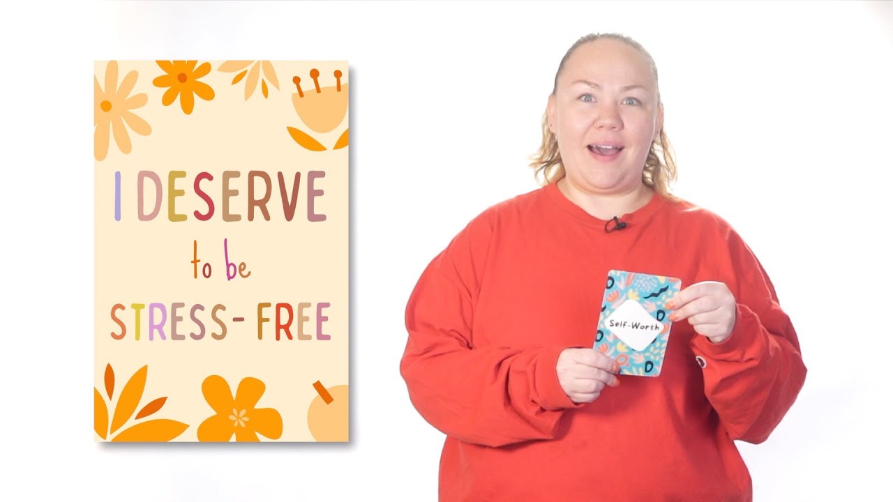 Lil' Iguana's Positive Affirmation Cards - I Deserve to be Stress-Free