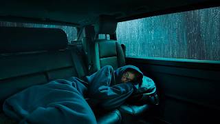 Stop Overthinking Tonight with Heavy Rain & Thunder on Car in Wild Storm at Night