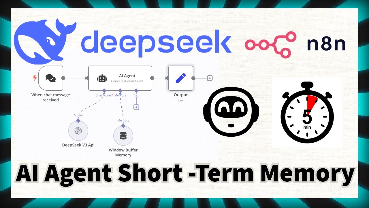 HOW to Add Memory to $2 a day AI-Agent using Deepseek N8N No Code. 50x Cheaper. Part 2