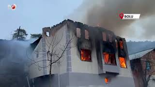 Bolu’da İki Katlı Ev Alevlere Teslim Oldu