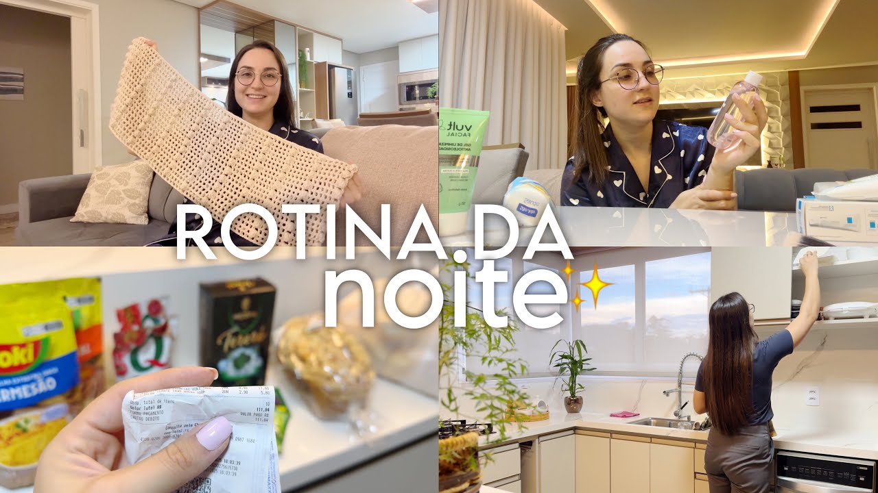 MINHA ROTINA DA NOITE após um dia de trabalho fora 🧺🧶🏠