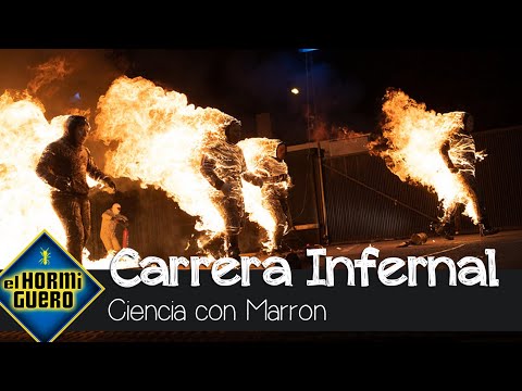 Cuatro bonzos recorren un camino de fuego en directo - El Hormiguero