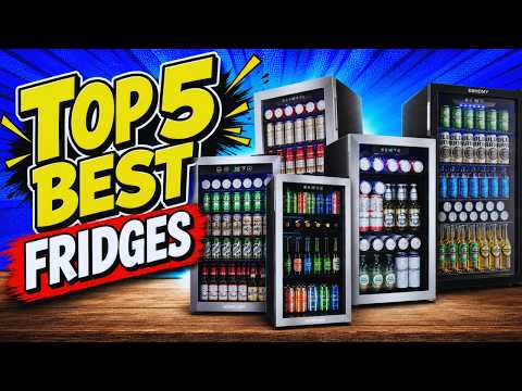 Icyglee Beverage Refrigerator Cooler, 126 Can Mini Fridge with Glass Door for Wine, Soda Beer, Beverage Cooler for Home, Bar, Office with Adjustable Removable Shelves, Black video review thumbnail