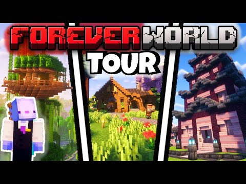 Full TOUR Of My Minecraft FOREVER WORLD