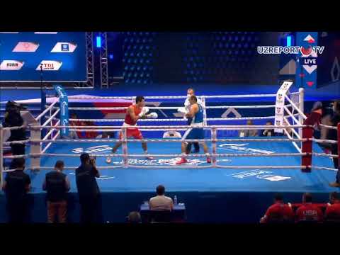 Rahim Gonzales (USA) vs Odiljon Aslonov (UZB) AIBA WCh Round of 1/16.
