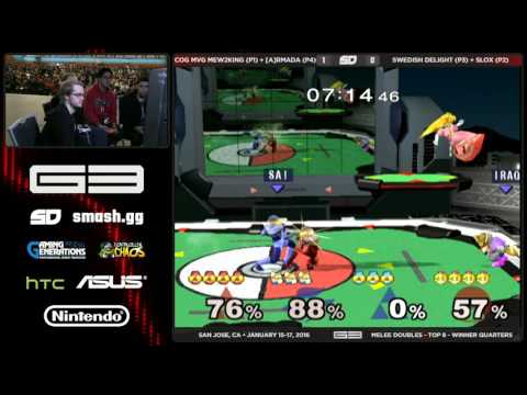 GENESIS 3 - COV MVG Mew2king & [A]rmada vs Swedish Delight & Slox - Doubles Top 12 - Winner Quarters