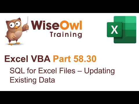 Excel VBA Introduction Part 58.30 - SQL for Excel Files - Updating Existing Data
