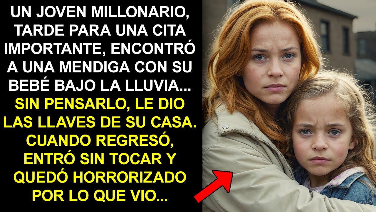 UN JOVEN MILLONARIO, TARDE PARA UNA CITA IMPORTANTE, ENCONTRÓ A UNA MENDIGA CON SU BEBÉ BAJO LA...