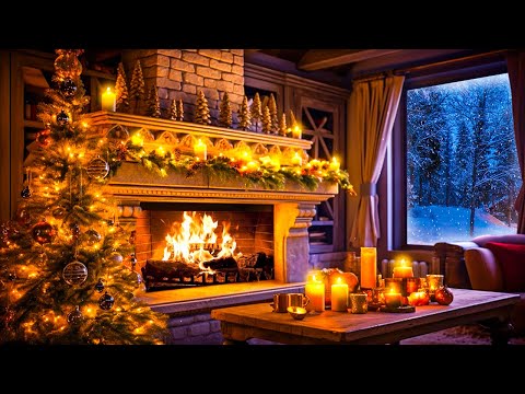 24/7 Classic Christmas Music with Fireplace 🎅🏼🎄 Instrumental Christmas Piano & Relaxing Fire Sounds