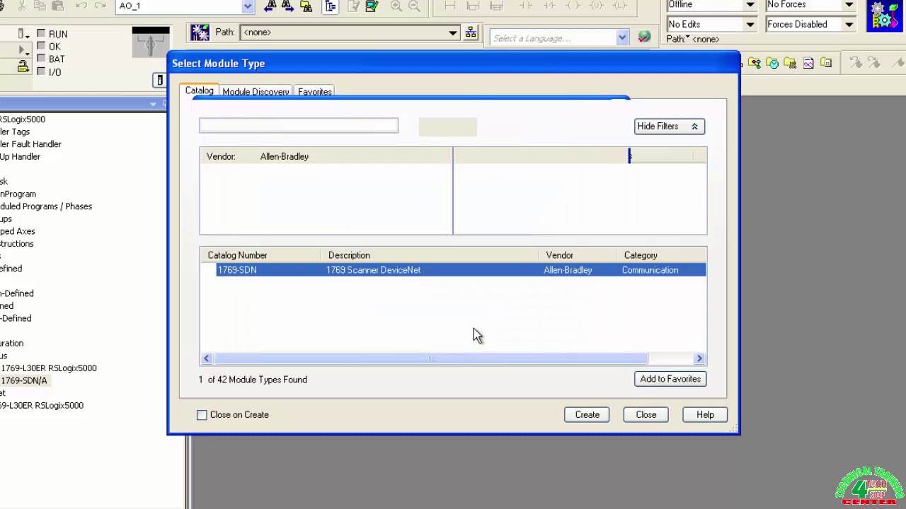 PLC RockWell RSlogix5000: Set up Hardware in program