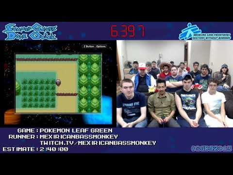 Pokemon LeafGreen (Any%) by MexiricanBassMonkey in 2:43:45 - SGDQ 2013