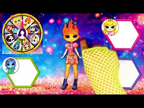 Elemental Ember, Princess Peach, Wednesday, Enid Swap Clothes  - Isabela's Paper World