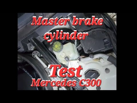 How to test master brake cylinder for Mercedes C300 due to sinking brake pedal