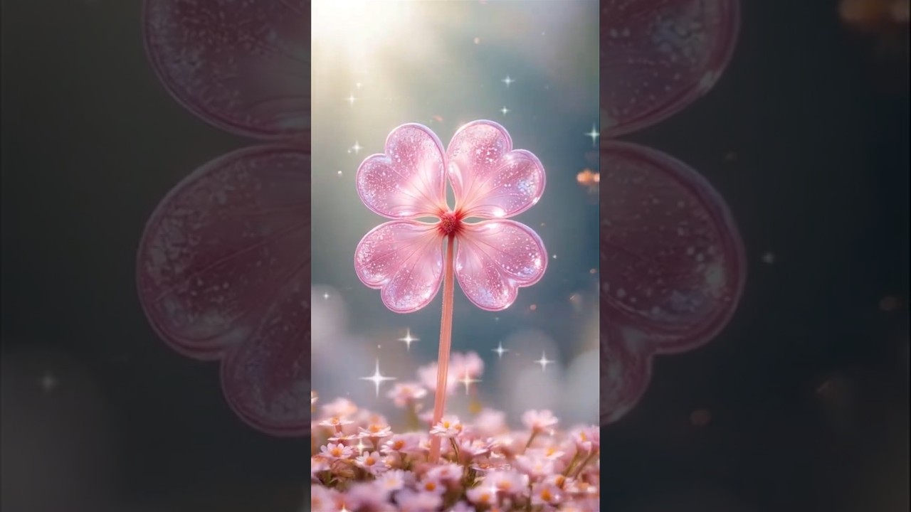ピンクの四つ葉のクローバーは恋愛運を上げてくれます💗🍀💗彼に想いを届ける波動を受け取ってね💕💗✨#恋愛運アップ #恋愛 #幸運 #開運