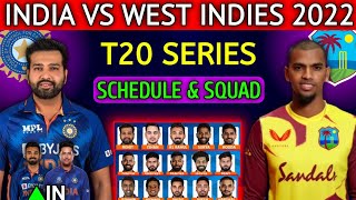 India Tour of West Indies 2022 | Team India Final T20 Squad | Ind vs Wi 2022 T20 Squad |