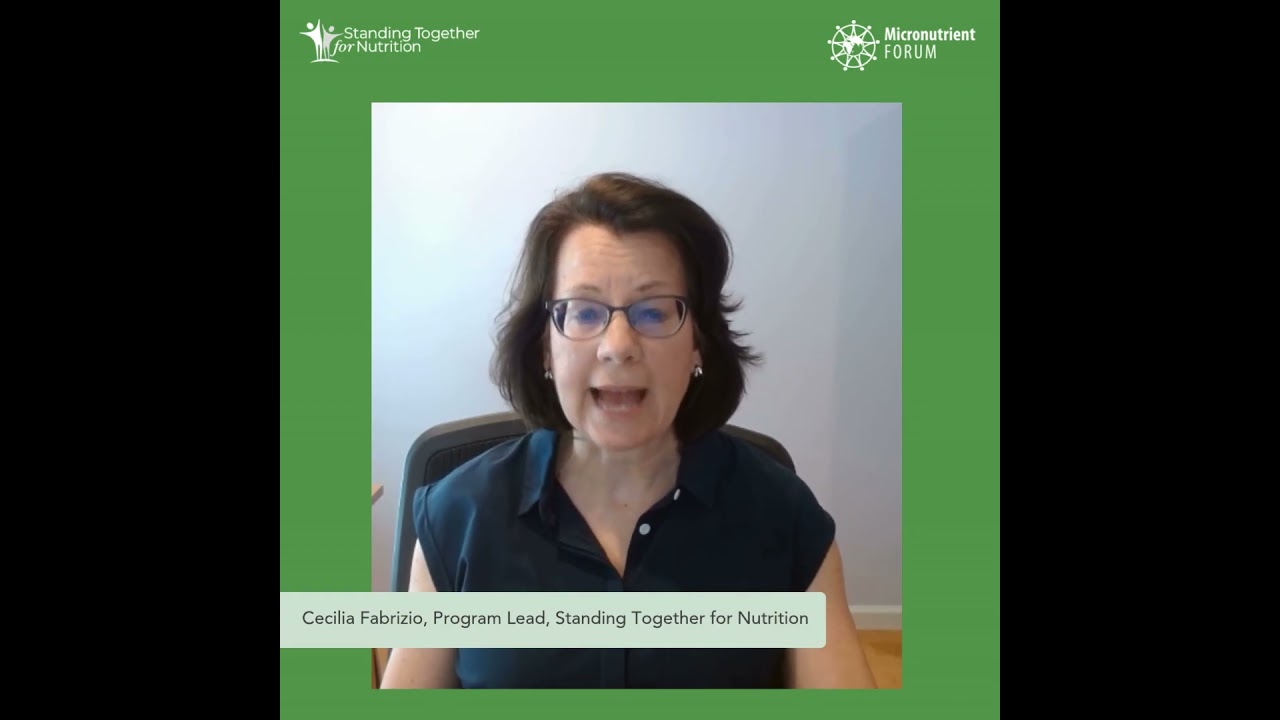 Cecilia Fabrizio, Program Lead, Standing Together for Nutrition and co-author of the Lancet Comment