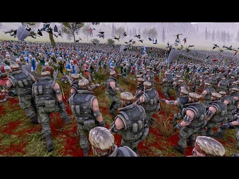 13 000 Footmans VS 2 000 Chunk Norriss - Ultimate Epic Battle Simulator 2 - UEBS 2 - Uebs 2022