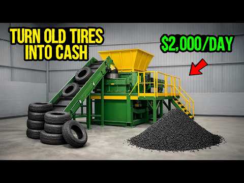 Turn Old Tires Into Cash: A $1000+/Day Recycling Business Idea