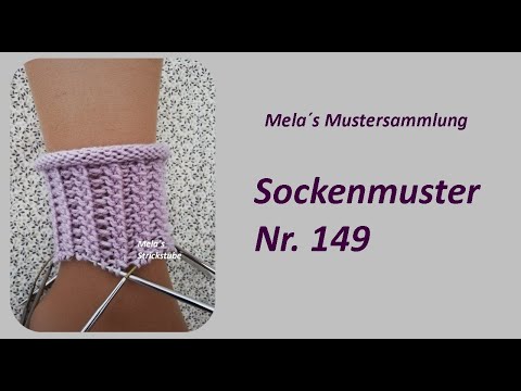 Sockenmuster Nr. 149 - Strickmuster in Runden stricken / Socks knitting pattern