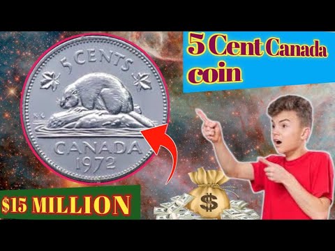 Rare 1972 Canada 5 Cent Nickel Coin – Historic Canadian Five-Cent Piece