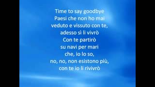 Andrea Bocelli &amp; Sarah Brightman   Time to say goodbye Con the partiró) + lyrics