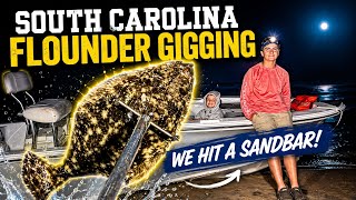 Flounder Gigging in South Carolina! We ran aground in Georgetown!