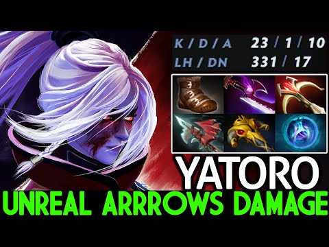 YATORO [Drow Ranger] Unreal Arrrows Damage Monster Rampage Dota 2