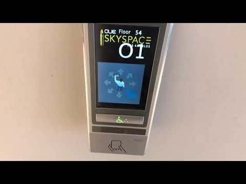 4K 30fps: OTIS Miconic 10 Traction Elevators At US Bank Tower - Downtown Los Angeles