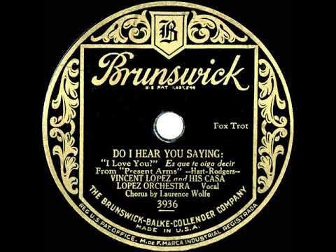 1928 Vincent Lopez - Do I Hear You Saying “I Love You” (Laurence Wolfe, vocal)
