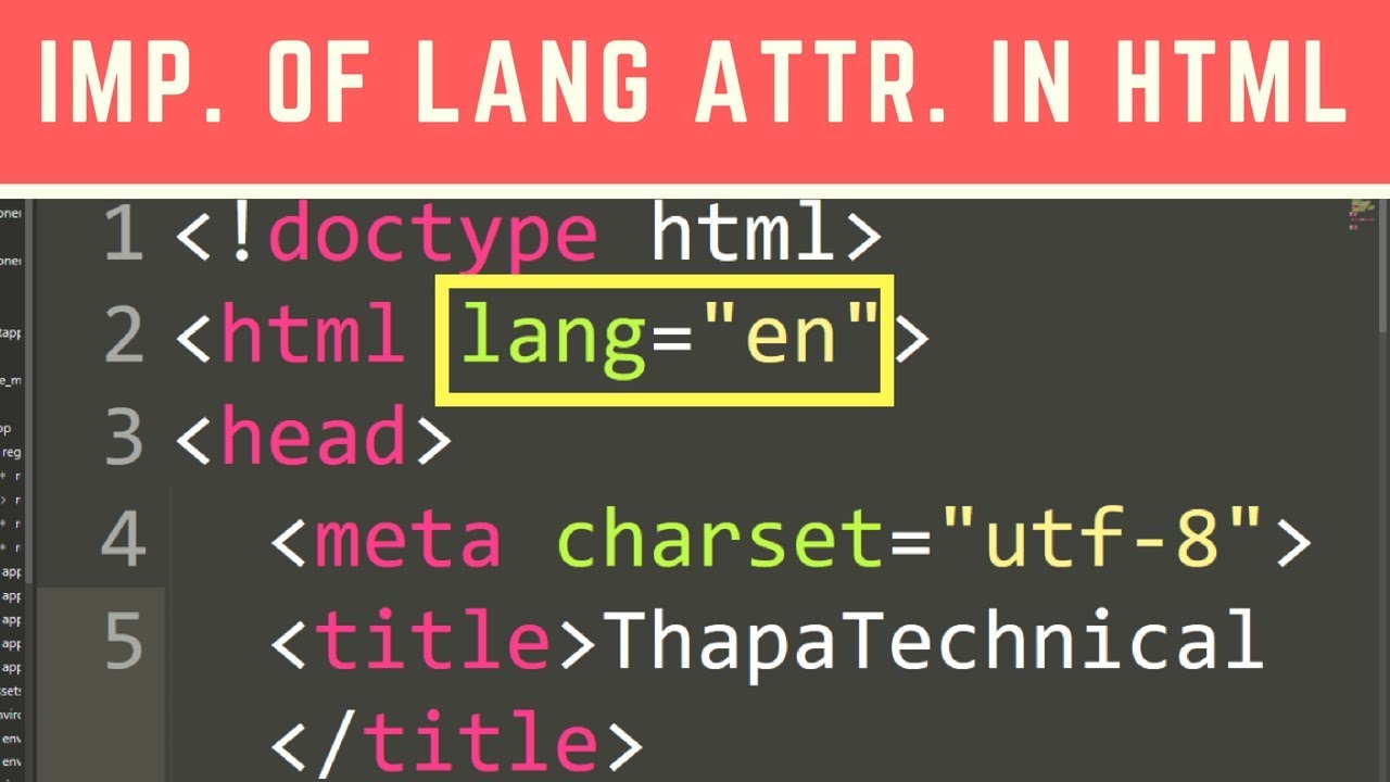 Programming Tip Of The Day #9: Lang Attribute in HTML in Hindi | Why Lang Attr. is so Important