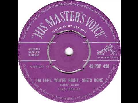 UK New Entry 1958 (9) Elvis Presley - I'm Left, You're Right, She's Gone