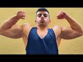 young bodybuilder showing his pumped muscle | flexing | muscle worship