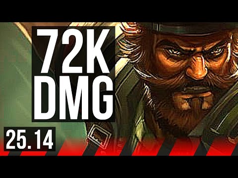 GANGPLANK vs ORNN (TOP) | 72k DMG | KR Master | 25.14