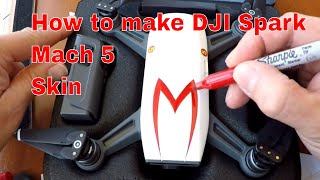 DJI Spark Speed Racer Mach 5 body template paint