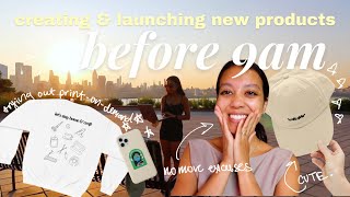 how to launch a small business product in just 2 hours // 9-5 and side hustle grind, using Printify