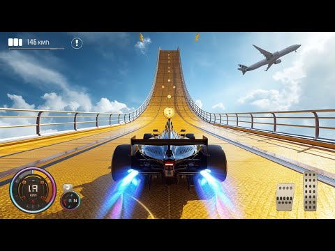 Crazy Formula Car Mega Ramp Impossible Racing - Impossible Car Stunts
