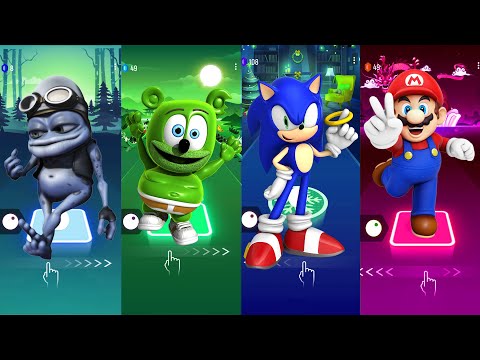 Crazy Frog vs Gummy Bear vs Sonic vs Mario - Tiles Hop EDM Rush