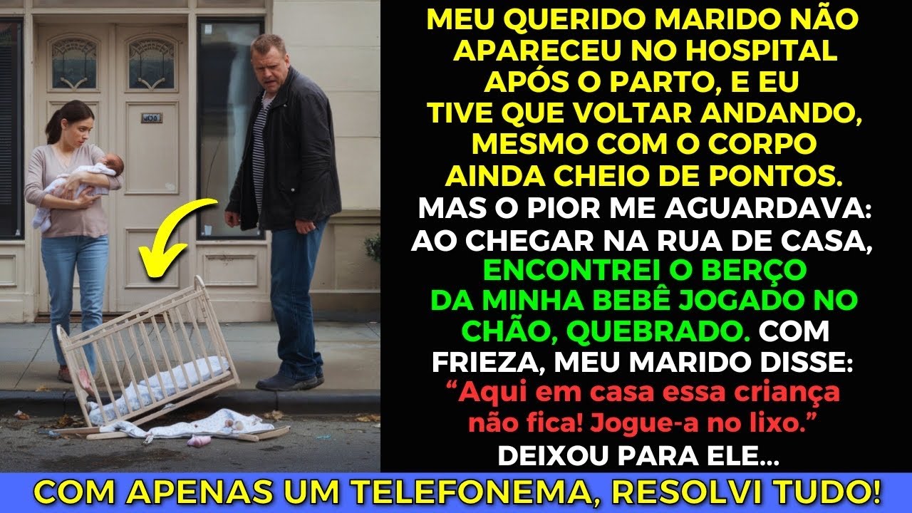 “Aqui em casa essa criança não fica! Jogue-a no lixo.” Com um telefonema, deixei marido PÁLIDO!