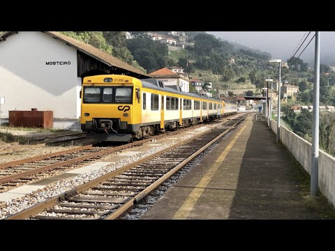 Alsthom 1905 com o “Godim”, UTD 592 200 e dupla de UTD 592 200 - linha do Douro