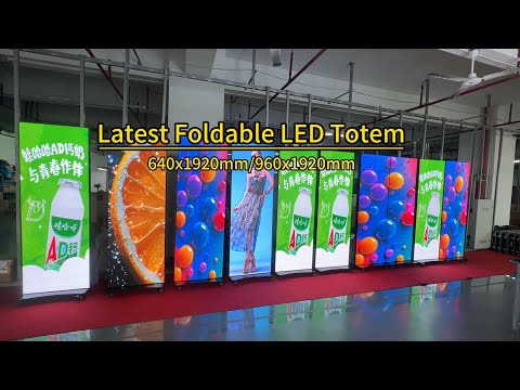 Latest Foldable LED Totem，indoor poster led display #ledvdi #leddisplaymanufacturer #leddisplay