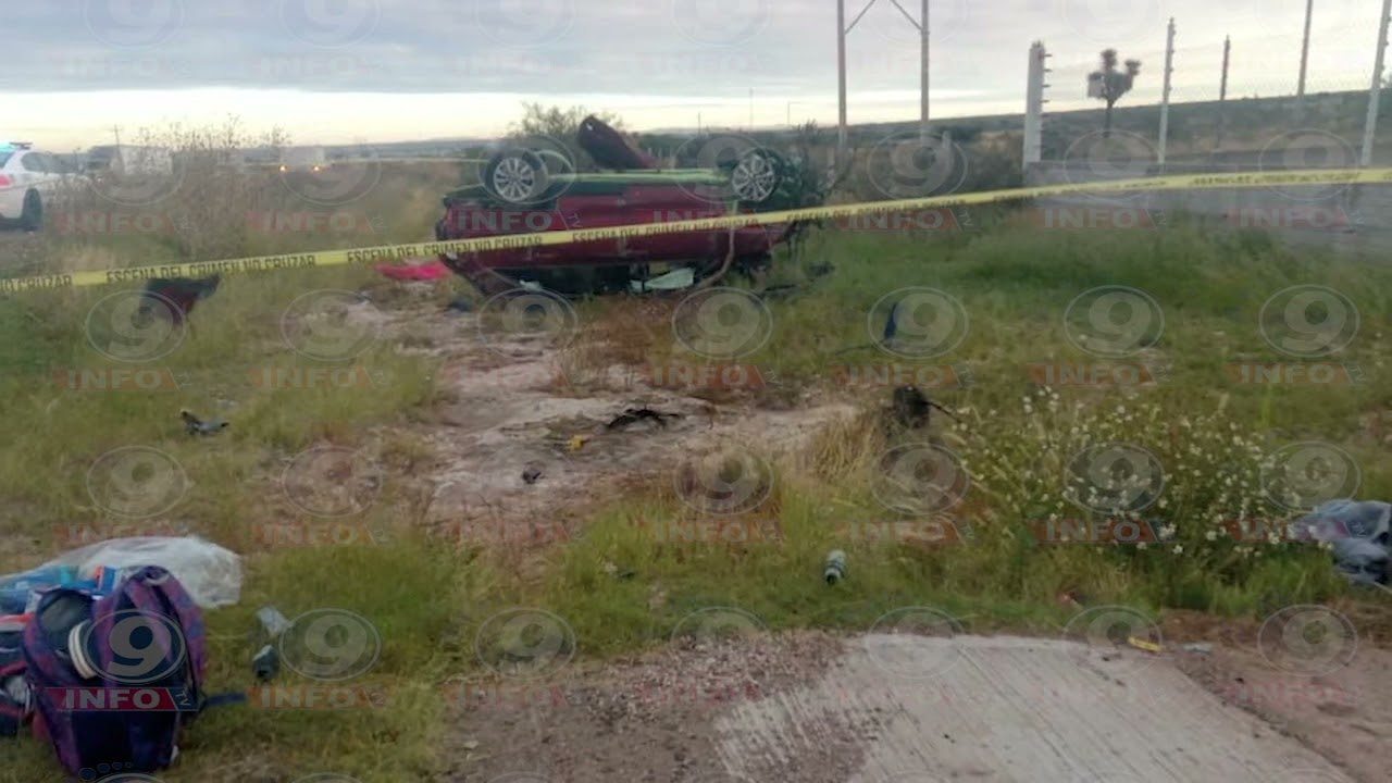 Choque y volcadura deja dos muertos y cinco heridos