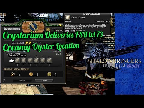 Creamy Oyster Location FSH Crystarium Delivery FFXIV Shadowbringers