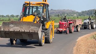 JCB 3dx Xpert loading Field Mud | Eicher 485 Tractor | Mahindra 275 Di with Trolley | Pramods Life