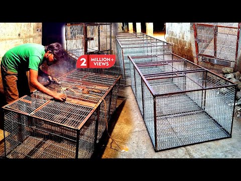 Amazing Skill  Young Talented Boy making Cage of birds || How to make iron Cage for Birds