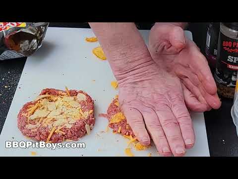 DOUBLE CHIP CHEESE BURGERS | Recipe | BBQ Pit Boys