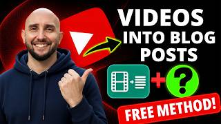 How To Convert a YouTube Video Into a Blog Post FOR FREE With AI! 🔥
